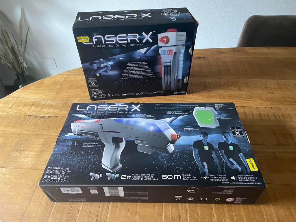 Laser X set met gametower, Ophalen, Zo goed als nieuw