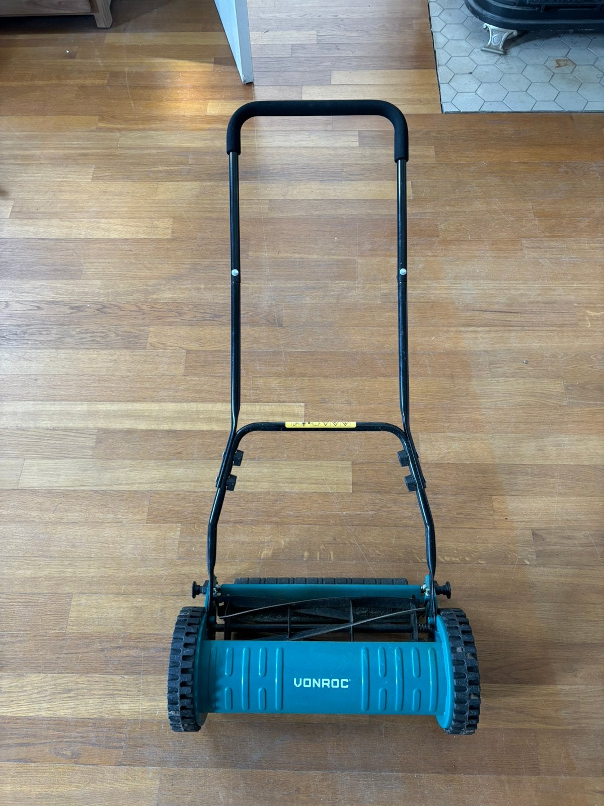 Handgrasmaaier / kooimaaier Vonroc, Tuin en Terras, Grasmaaiers, Ophalen, Gebruikt, Handgrasmaaier, Opvangzak