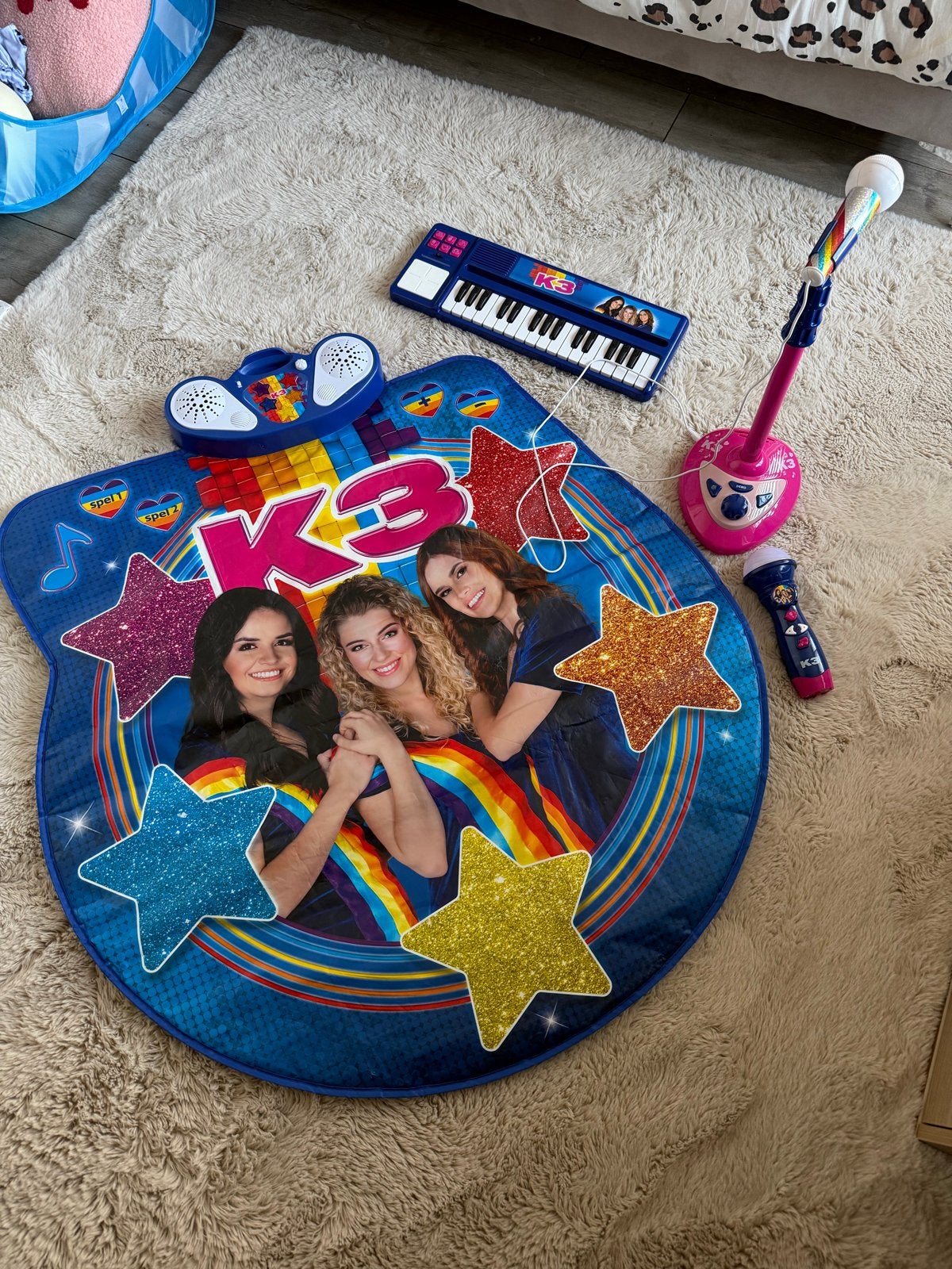 K3 Dansmat, Keyboard en Microfoon Set 2x, Kinderen en Baby's, Speelgoed | Overig, Ophalen, Zo goed als nieuw, Meisje