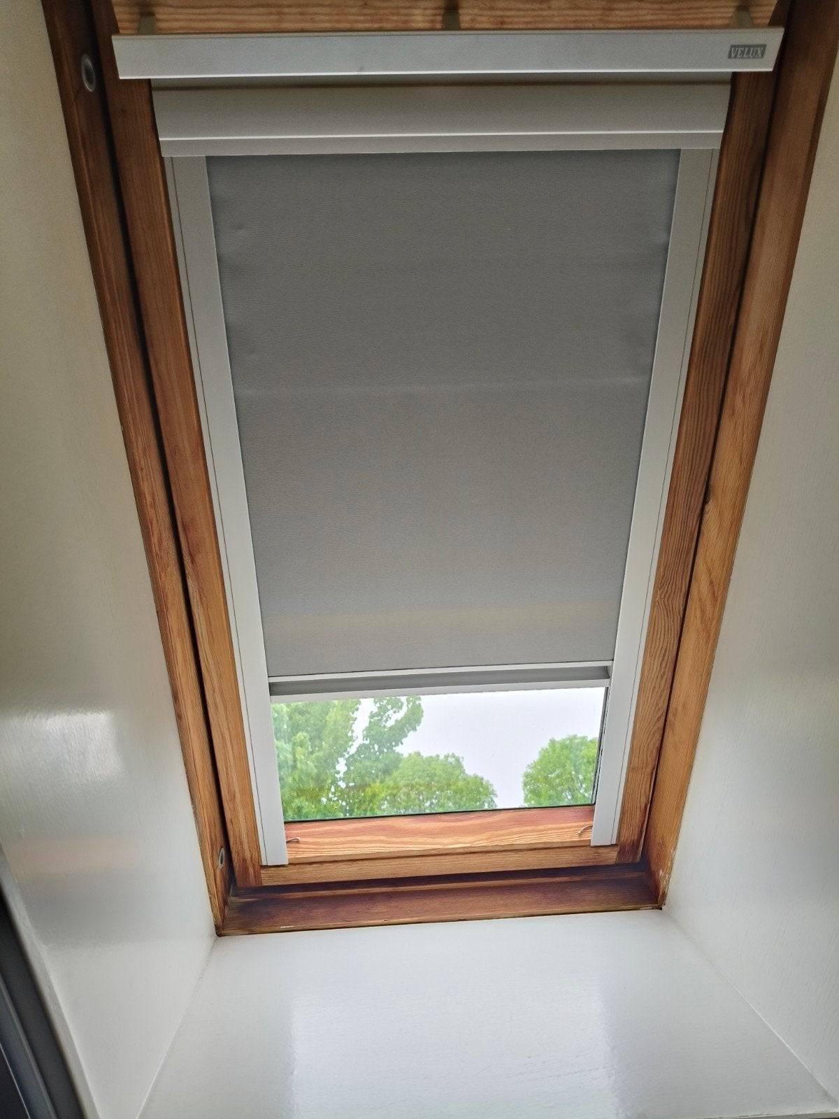 Verduisterend rolgordijn grijs voor Velux dakraam GGL 104, Minder dan 50 cm, Gebruikt, Ophalen of Verzenden, Minder dan 100 cm