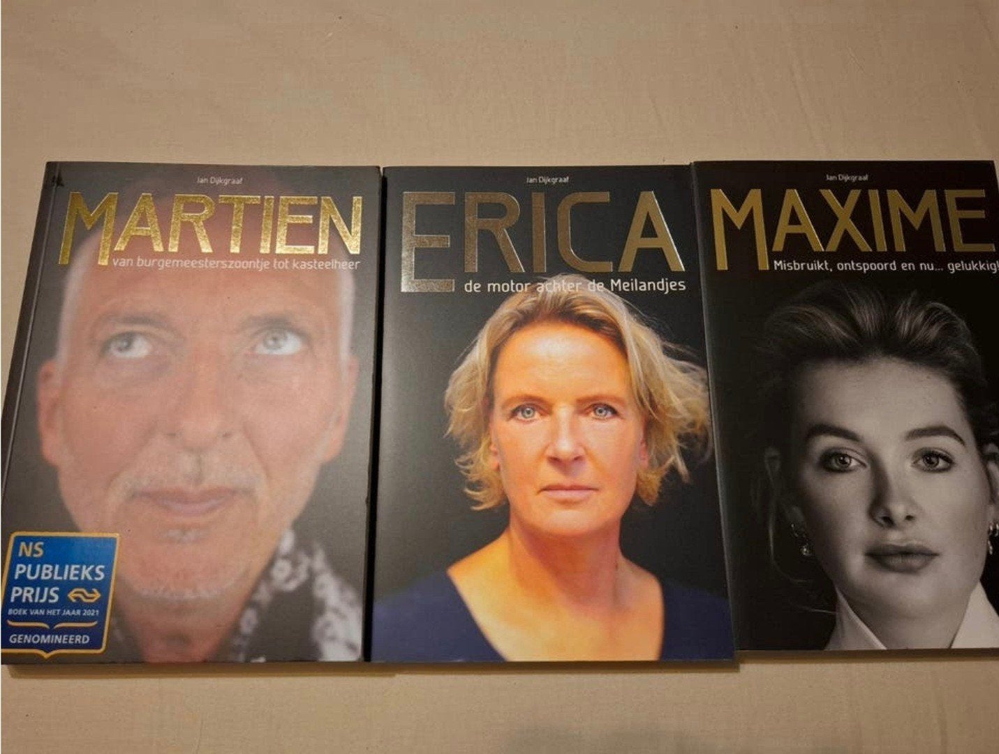3x leesboek Jan Dijkgraaf: Martien, Erica, Maxime Meiland, Ophalen of Verzenden, Nieuw, Nederland