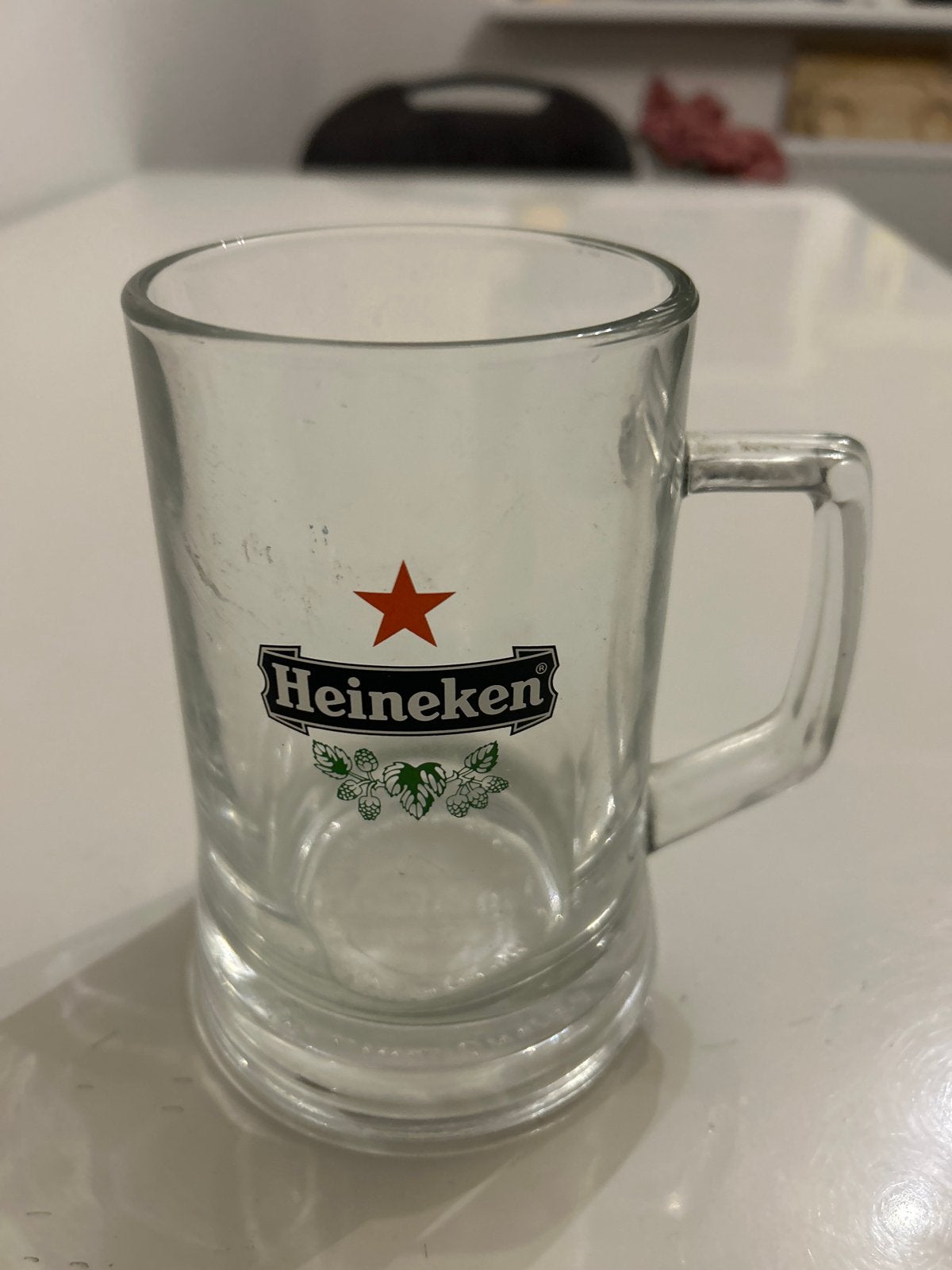 Heineken bierpul - 15 cm hoog, 9 cm doorsnede, Verzamelen, Ophalen of Verzenden, Zo goed als nieuw, Pul(len), Heineken