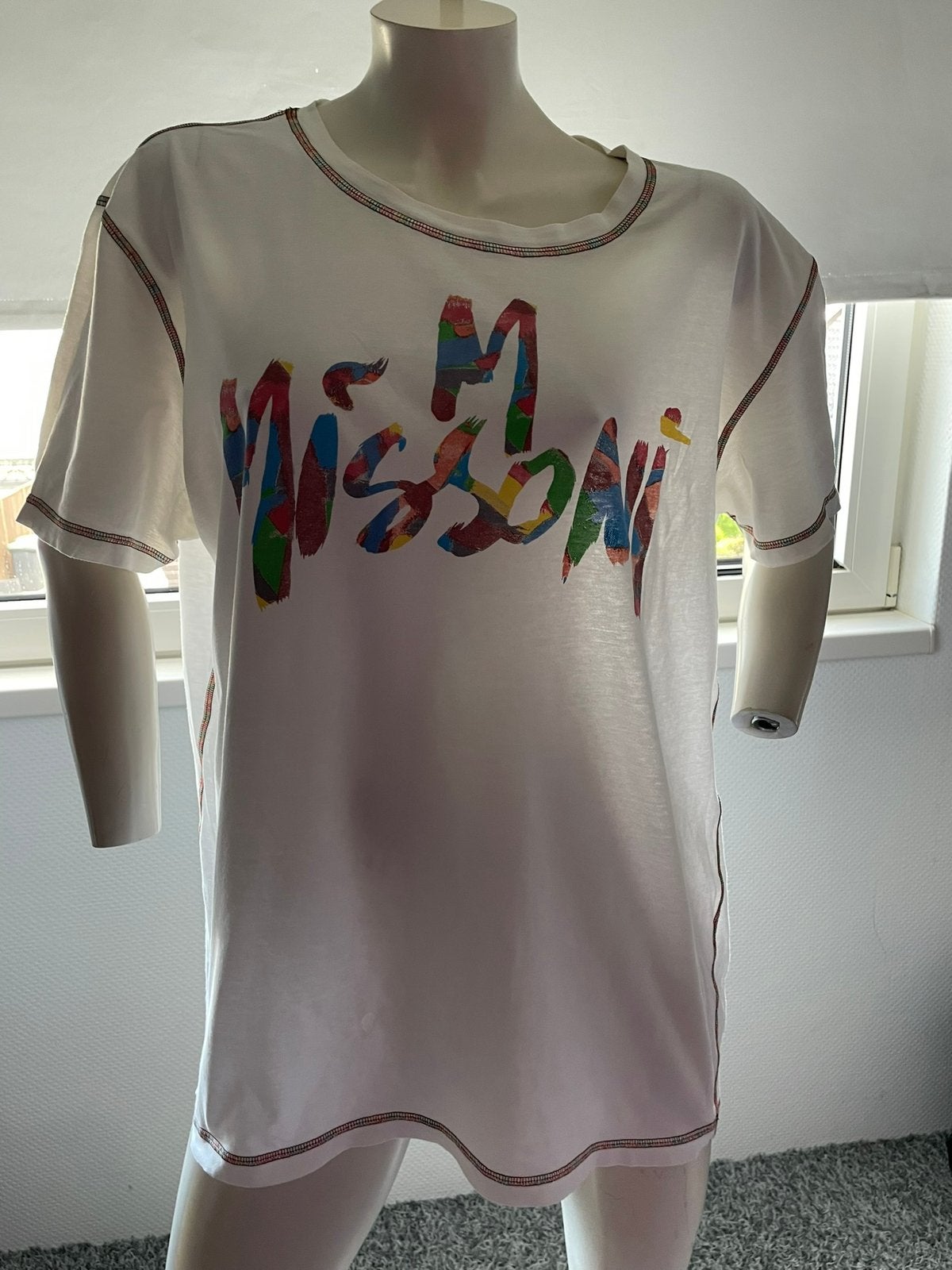 missoni shirt met leuke opdruk maat it 44 nl 40, Maat 38/40 (M), Wit, Ophalen of Verzenden, Zo goed als nieuw