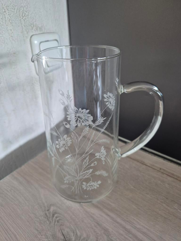 Vintage limonade karaf, Ophalen of Verzenden, Zo goed als nieuw, Glas, Overige typen