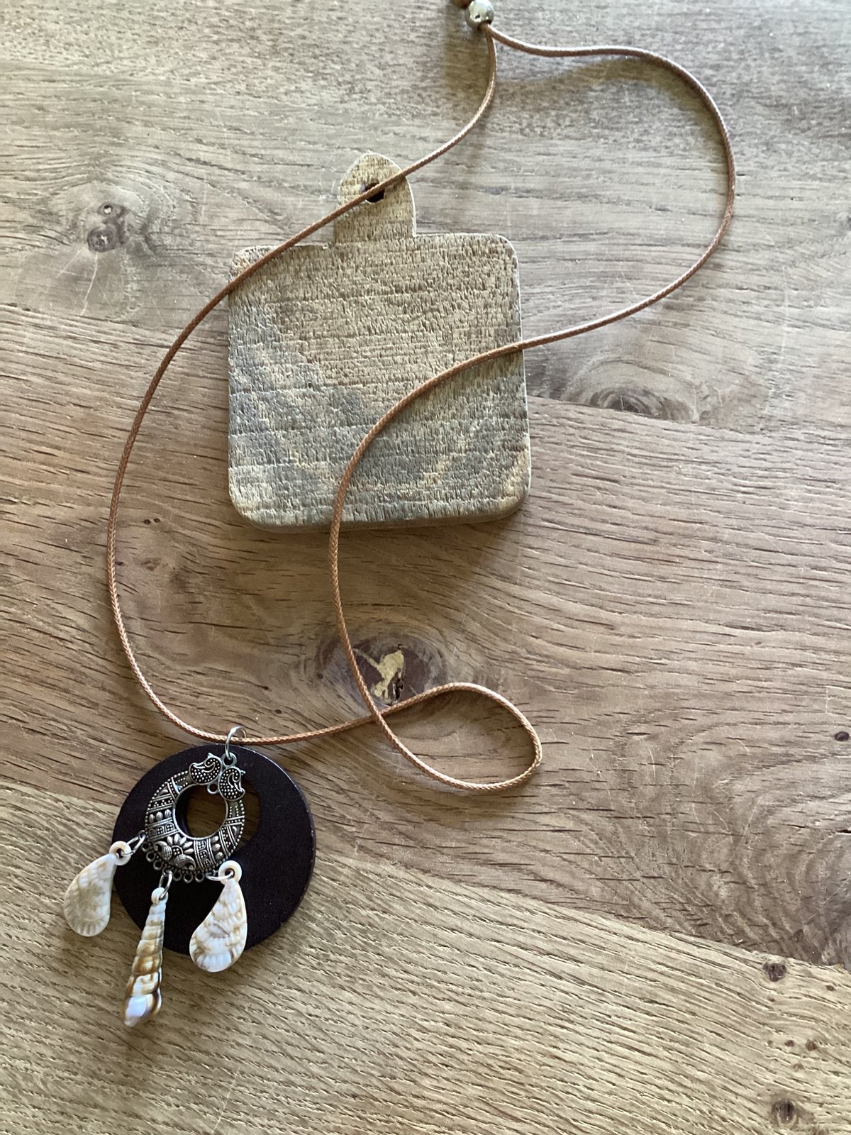 Ketting, Sieraden, Tassen en Uiterlijk, Kettingen, Verzenden, Gebruikt, Bruin, Overige materialen
