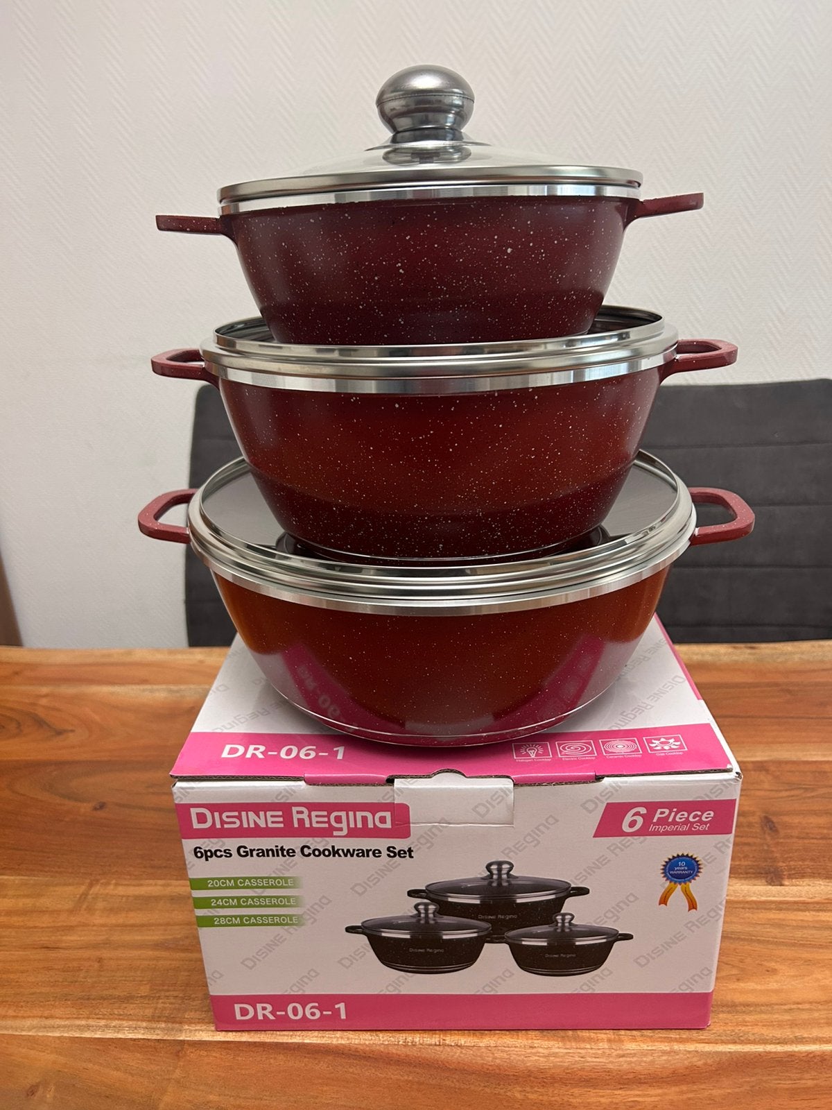 Kookpannenset 3-delig – Anti-aanbaklaag, Ophalen of Verzenden, Keramische plaat, Koekenpan of Braadpan, Nieuw