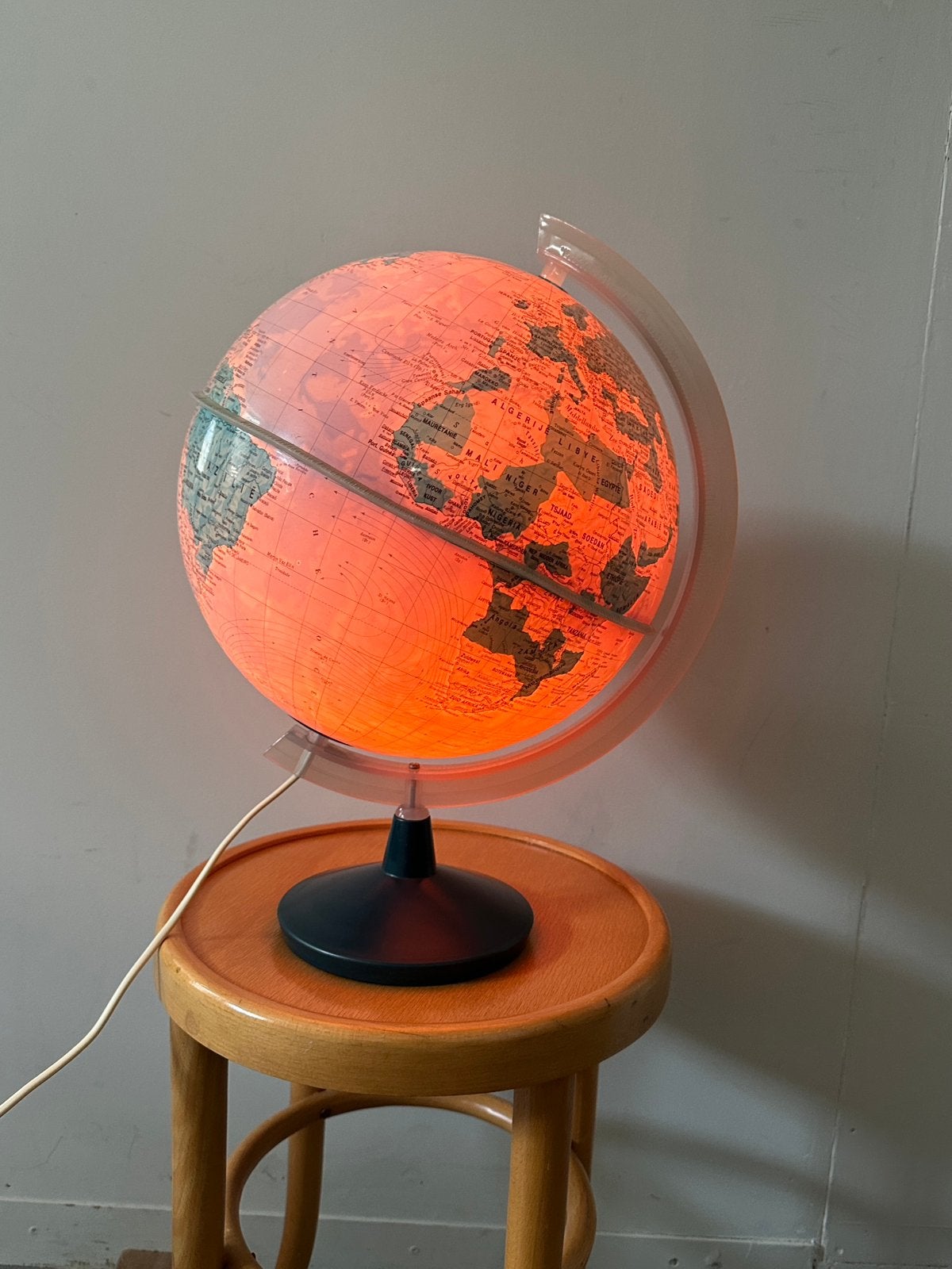 Vintage wereldbol, globe made in Italy, Ophalen, Gebruikt, Kunststof, I