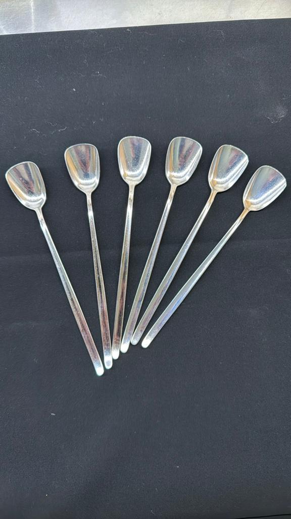 Set van 6 vintage Keltum verzilverde ijslepels, Ophalen of Verzenden