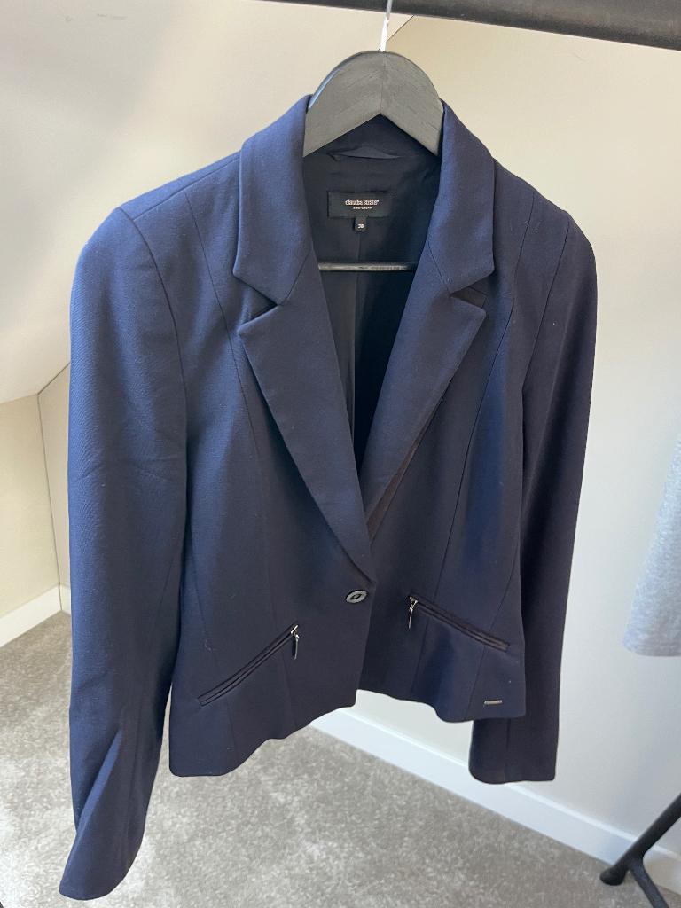 Donkerblauw colbert Claudia Strater, Kleding | Dames, Maat 38/40 (M), Blauw, Ophalen of Verzenden, Jasje