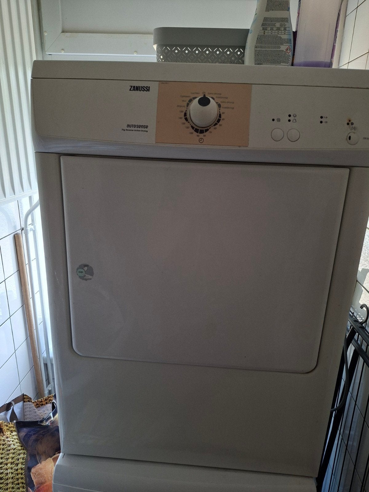 wasdroger Zanussi, Witgoed en Apparatuur, Wasdrogers, Ophalen, 6 tot 8 kg, Gebruikt, Luchtafvoer