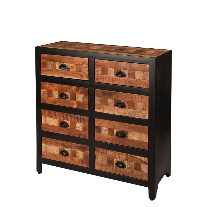 Vintage Look Houten Ladekast Retro Dressoir Nachtkast Hout, Overige houtsoorten, Info@dehanzeherten.nl, 5 laden of meer, 100 tot 150 cm