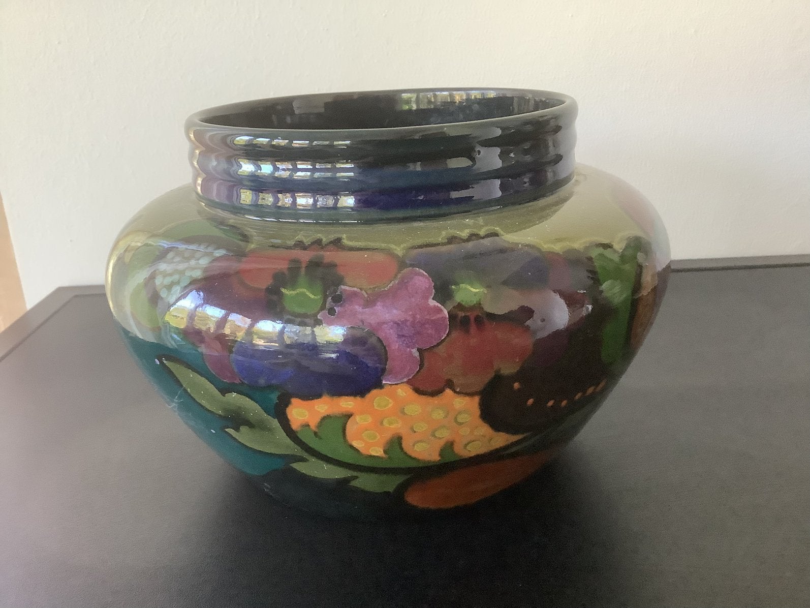 Gouda plateel cachepot/ bloempot met jaarteken 1926, Antiek en Kunst, Ophalen of Verzenden