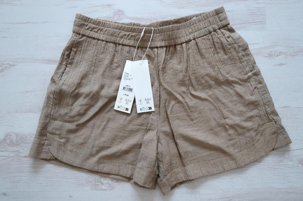 Yaya short - Bruin/Grey-Beige, Maat 38/40 (M), Kort, Beige, Nieuw