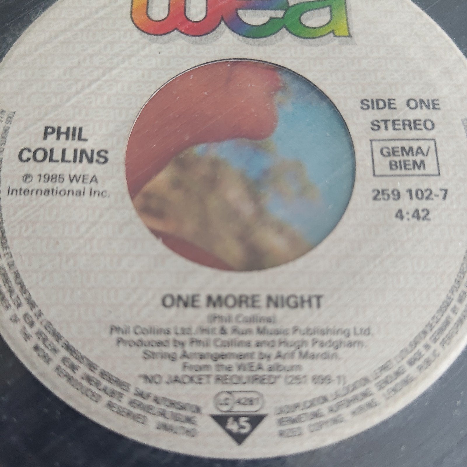 Phil Collins - One More Night (Single, 1985), Gebruikt, 7 inch, Ophalen of Verzenden, Pop