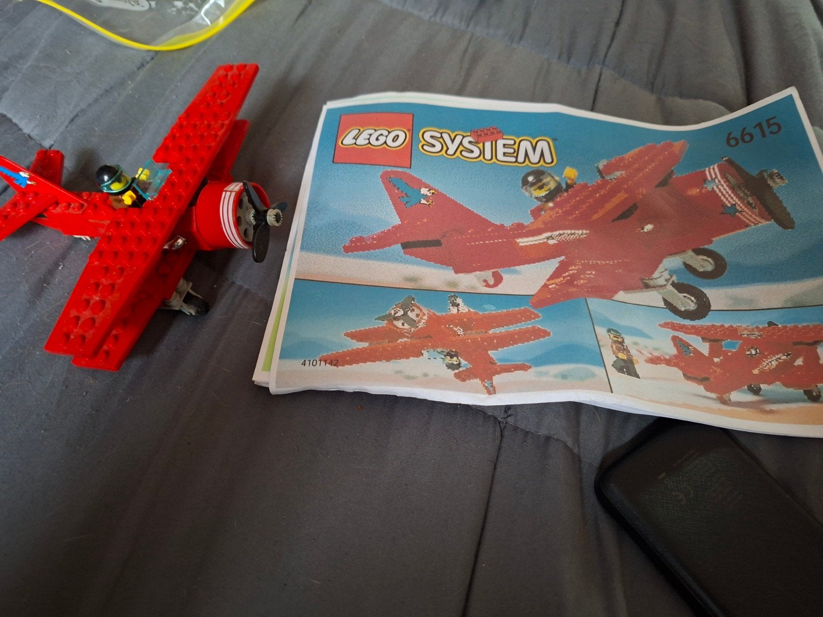 Lego System 6615 Rode tweedekker met piloot, Ophalen of Verzenden, Gebruikt
