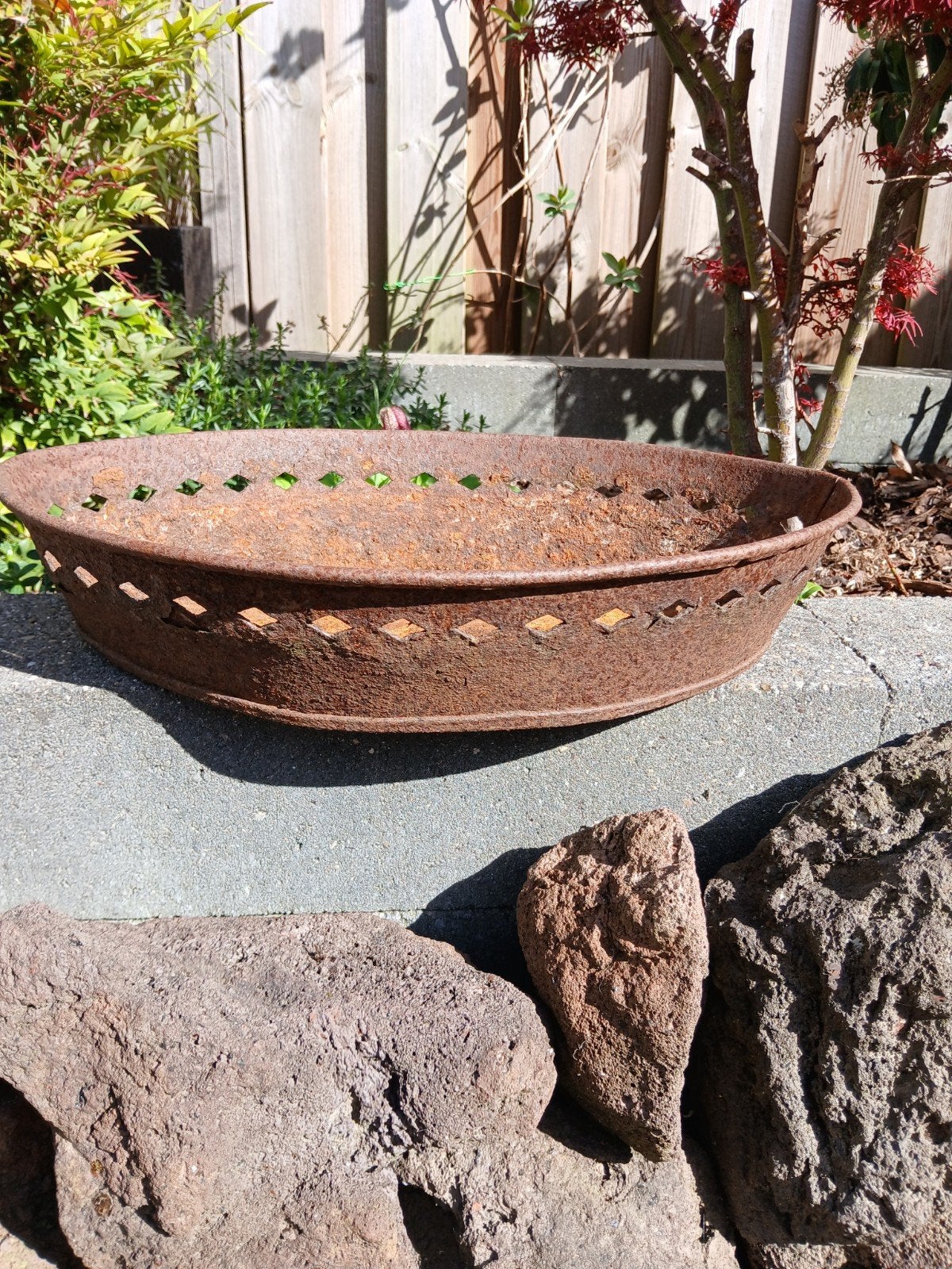 Schaal/ bak voor buiten, Tuin en Terras, Gebruikt, Minder dan 30 cm, Ophalen of Verzenden, Overige vormen