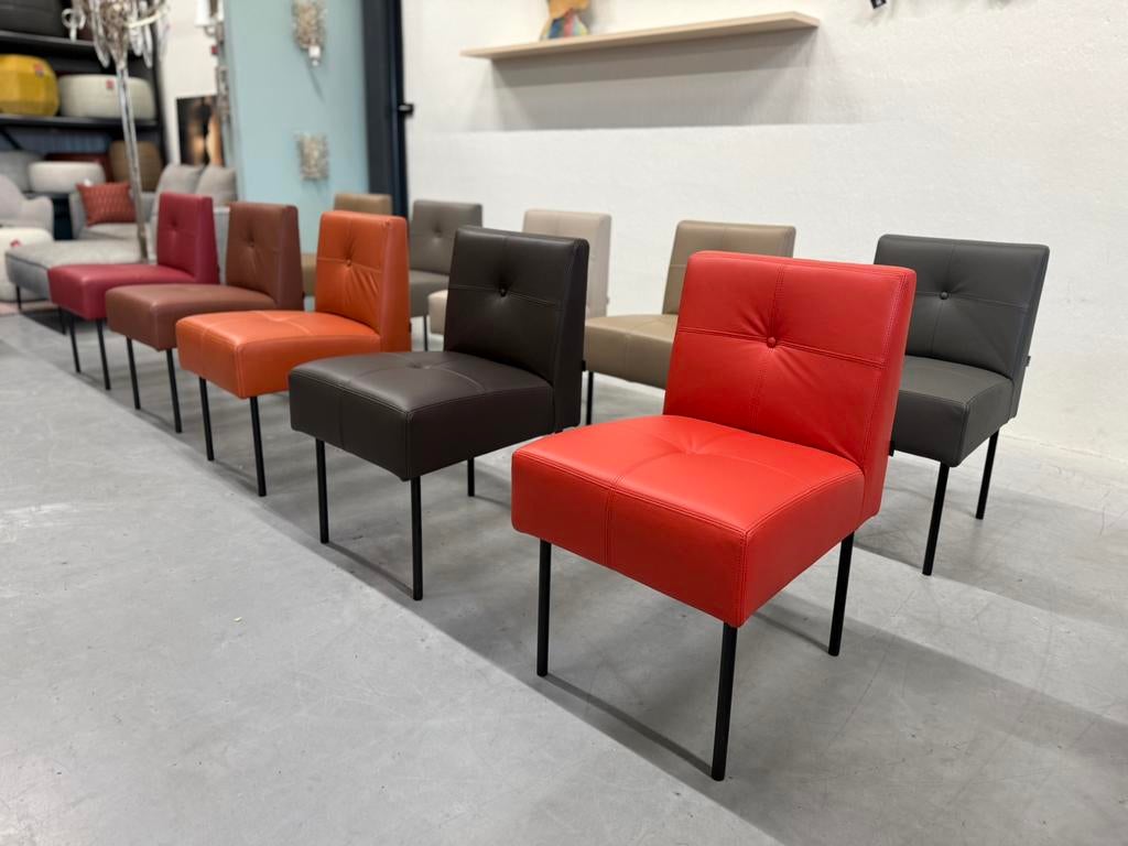 Nieuw Gelderland 7714 Eetkamerstoel Leer Design stoel, Huis en Inrichting, Stoelen, Overige kleuren, Nieuw, Leer, Gelderland