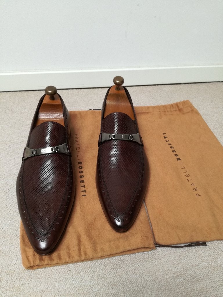 Fratelli Rossetti Loafers - bruin - maat 8 (als NIEUW), Kleding | Heren, Loafers, Bruin, Verzenden, Nieuw