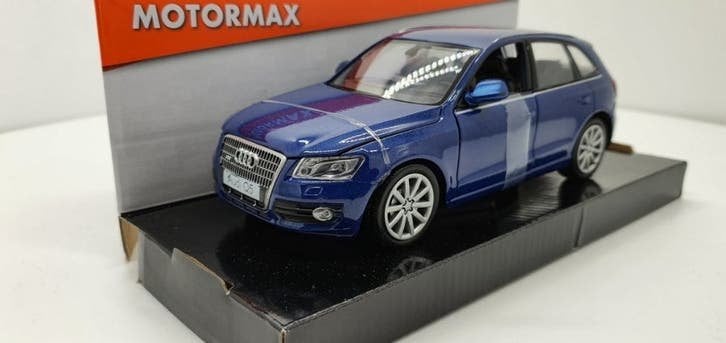 Audi Q5 blauw metallic 2008, Hobby en Vrije tijd, Auto, Bburago, Bburago, Nieuw