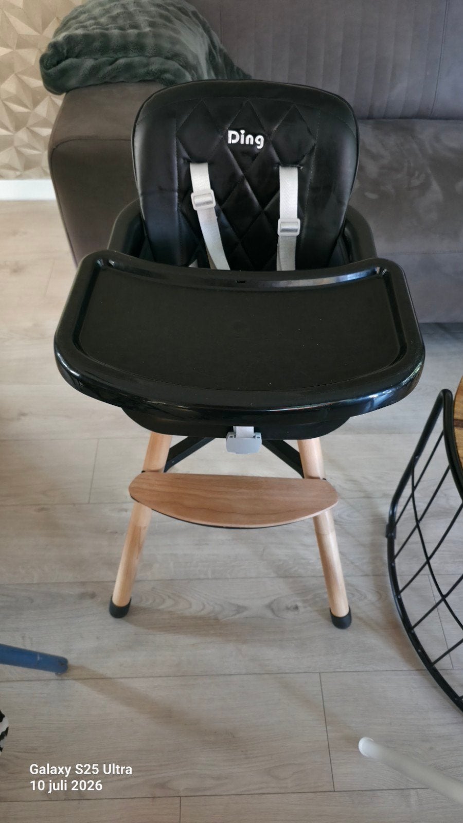Ding kinderstoel met afneembaar eetblad en gordel, Kinderen en Baby's, Kinderstoelen, Ophalen of Verzenden, Gebruikt, Overige typen