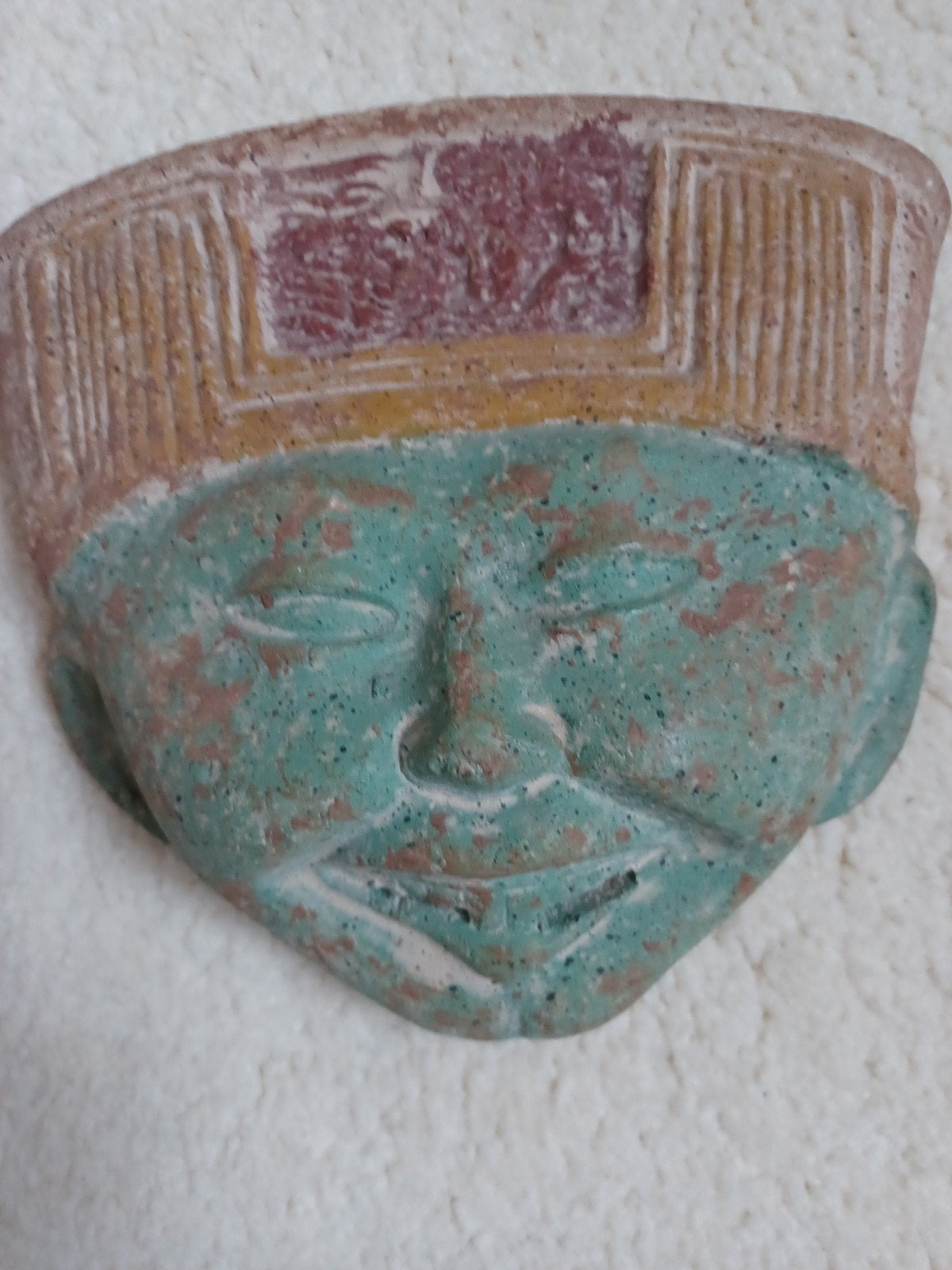 Decoratieve Azteekse Masker Wanddecoratie, Antiek en Kunst, Kunst | Niet-Westerse kunst, Steen/keramiek, Mexico, Masker, Ophalen of Verzenden