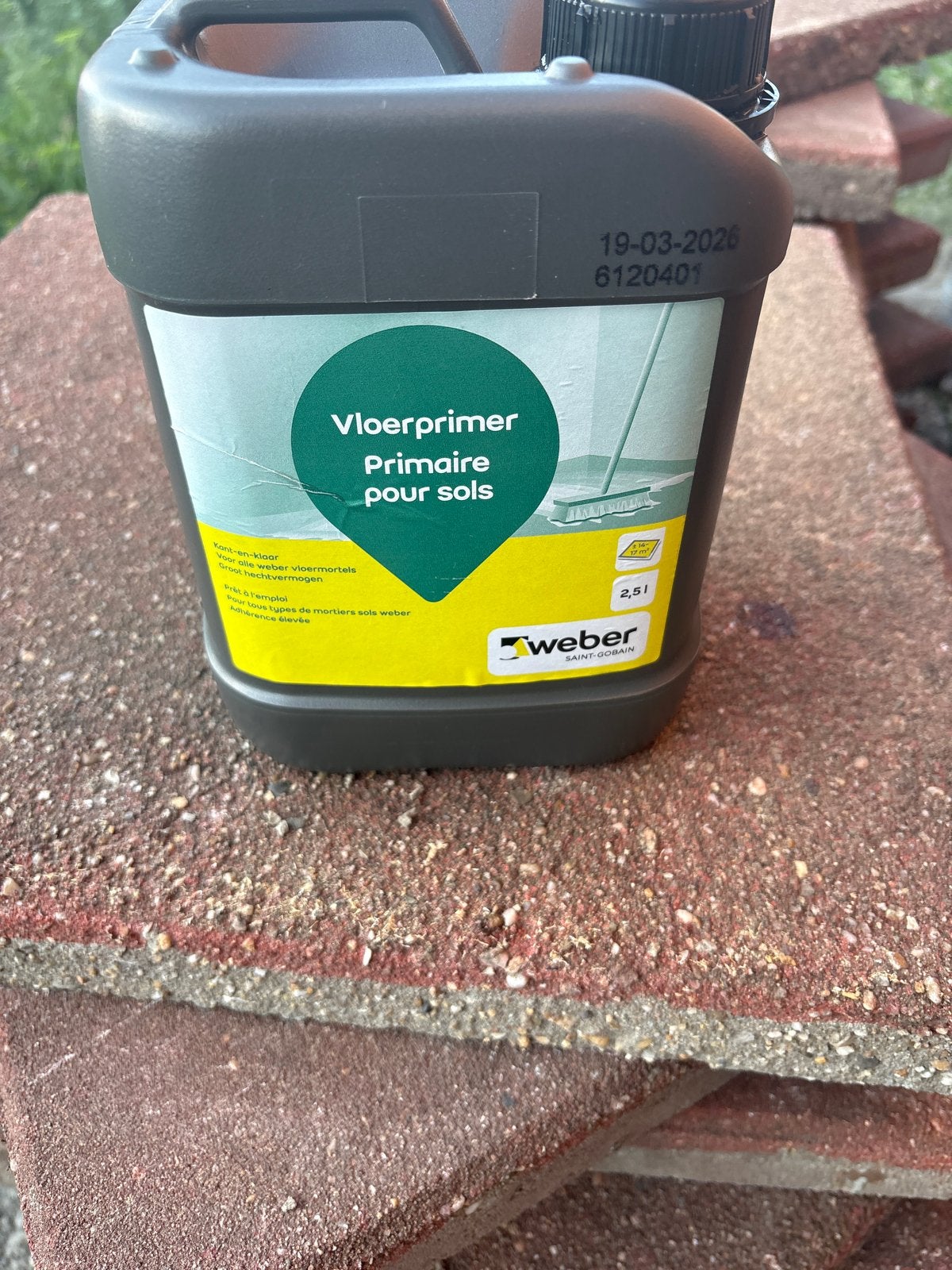 Weber Vloerprimer - Zo goed als volle jerrycan (2,5L), Ophalen, Overige kleuren, Minder dan 5 liter, Verf