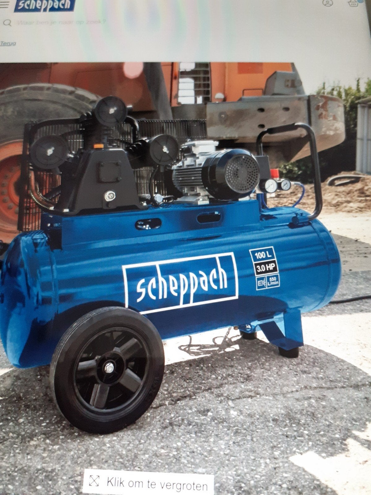 Compressor Scheppach, Doe-het-zelf en Verbouw, Compressors, Ophalen, 400 tot 800 liter/min, Zo goed als nieuw, 10 bar of meer