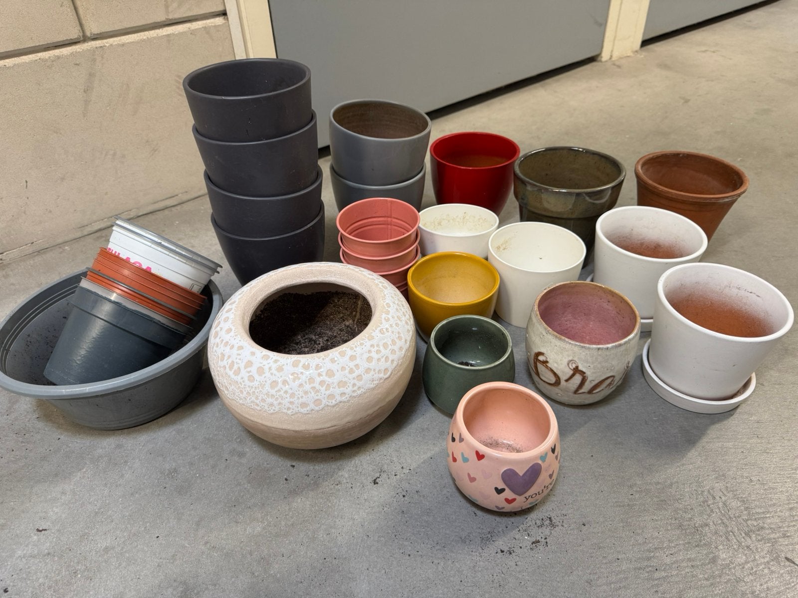 Plants Pots Bundle - 20+ pieces, Ophalen, Rond, Zo goed als nieuw, Tuin