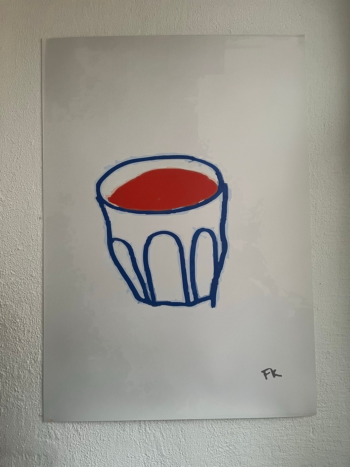 Moderne Kunstprint / poster kop koffie, Ophalen of Verzenden