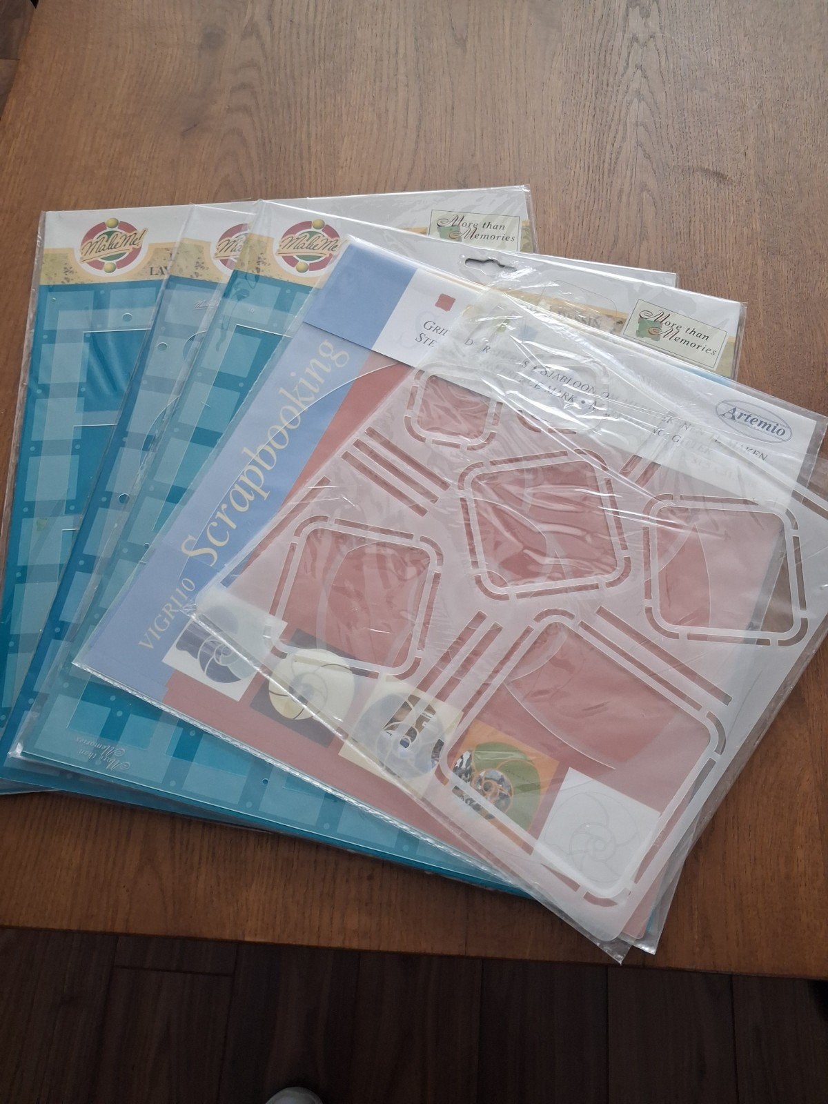 Set van 5 scrapbook layout mallen, Ophalen of Verzenden, Gebruikt, Frame of Mal