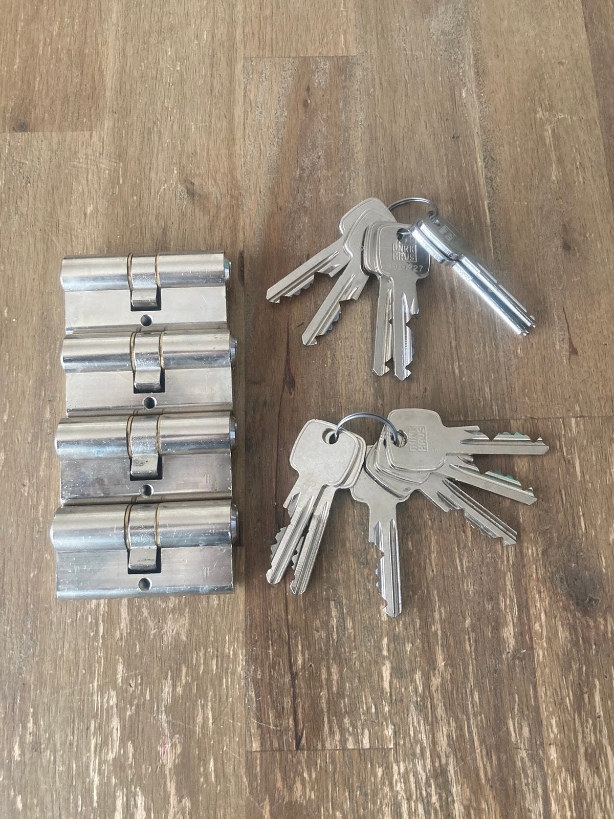Winkhaus cilinders 4x30-30 gelijksluitend, Ophalen of Verzenden, Zo goed als nieuw, Koper of Messing, Slot