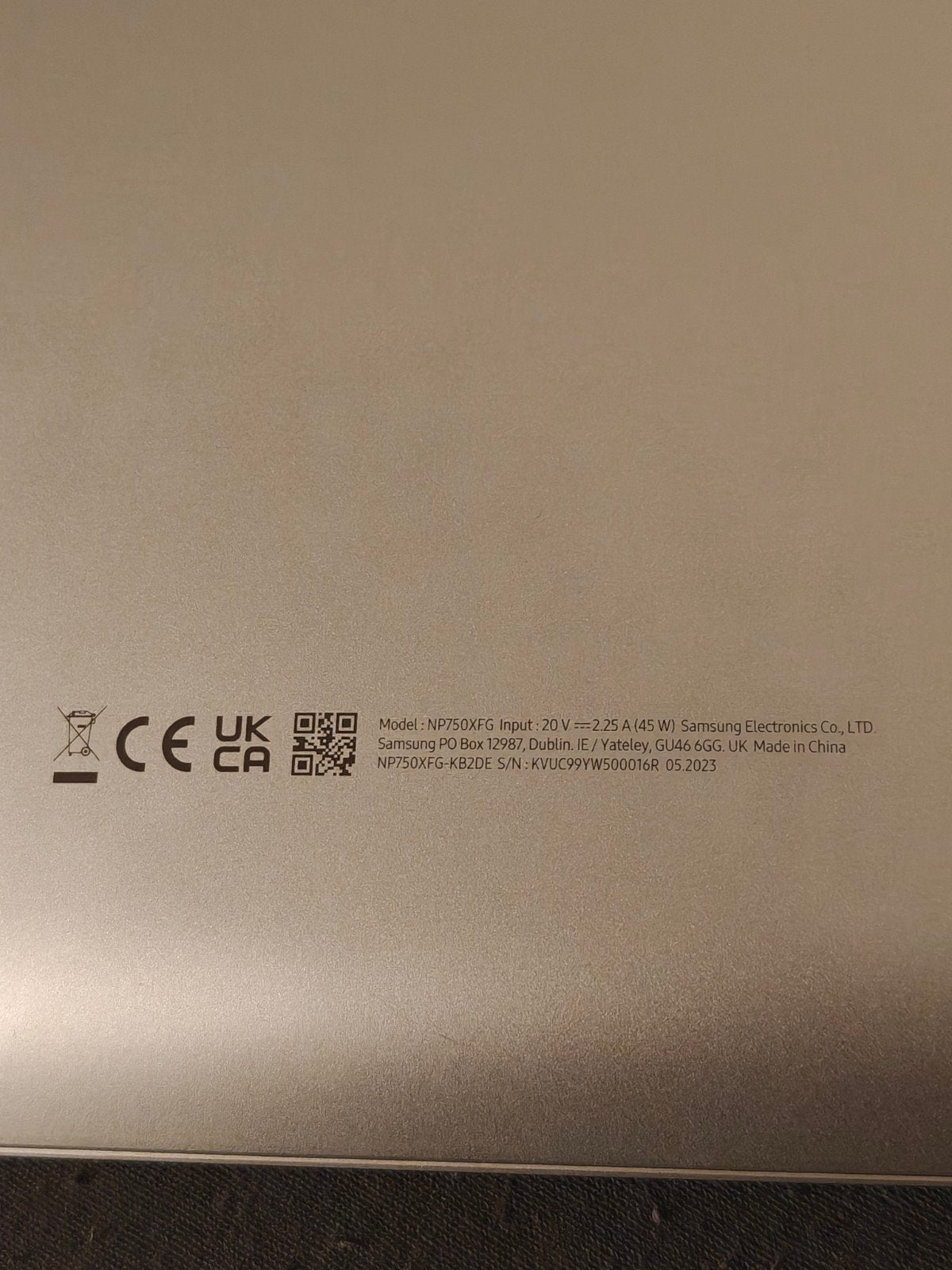Samsung Laptop NP750XFG - Zo goed als nieuw, Ophalen, 8 GB, Zo goed als nieuw, Samsung