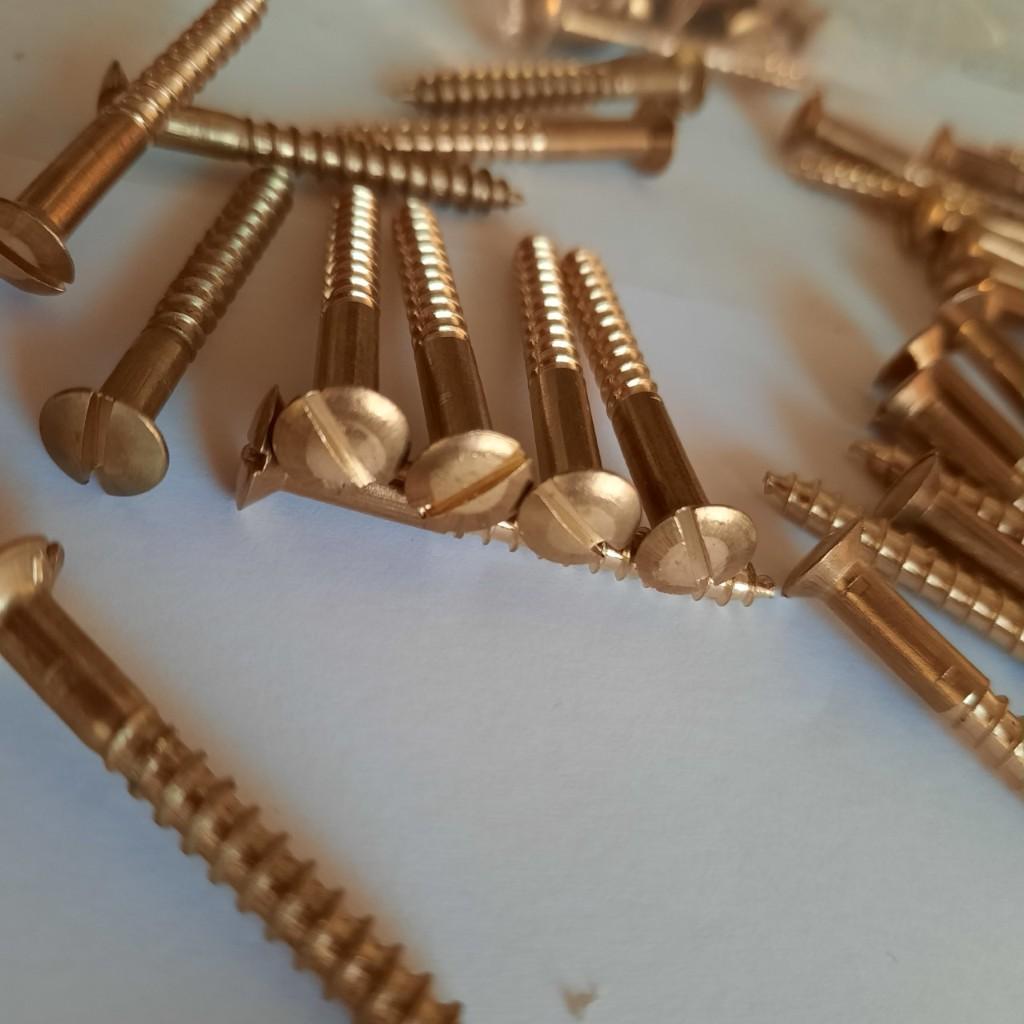 50 tot 400 st Messing houtschroeven lenskop 3,5x35 mm lang, 50 tot 100 mm, N, N, Schroeven