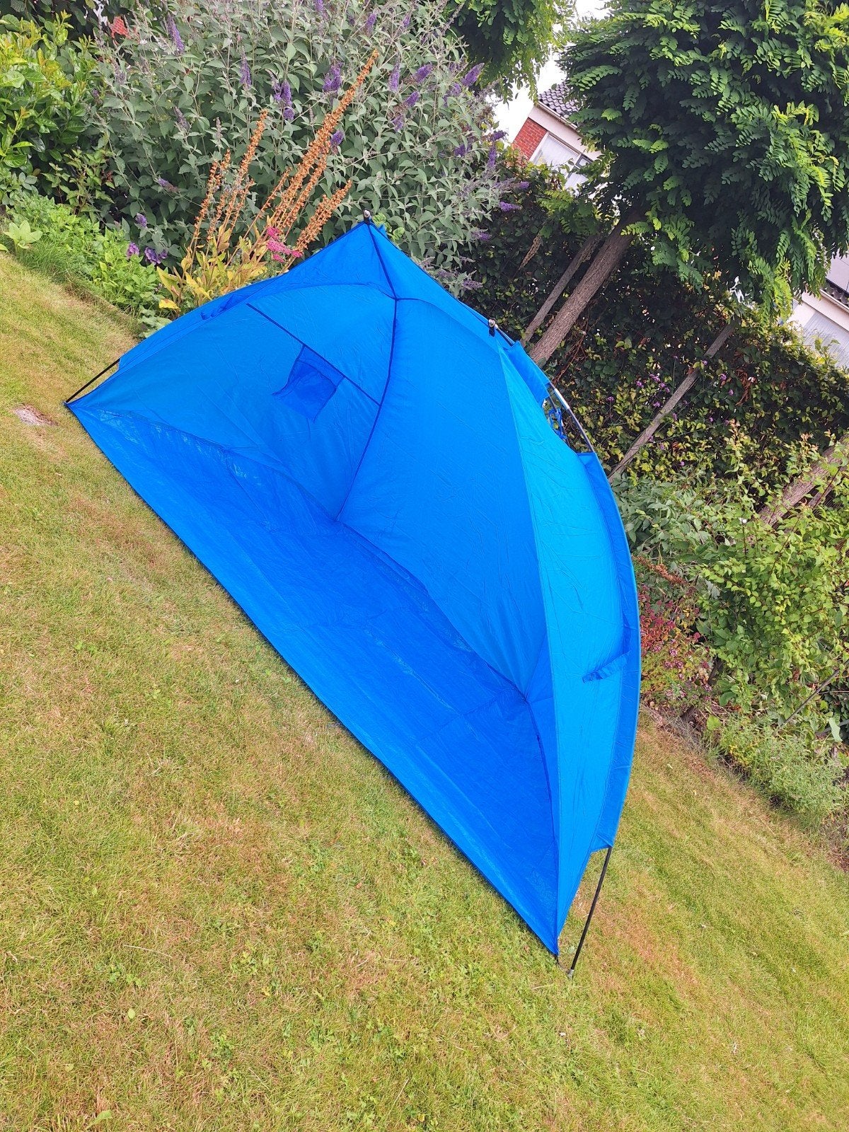 Blauwe strandtent/schelp - ideaal voor strand of tuin, Ophalen, Zo goed als nieuw, Tot en met 2