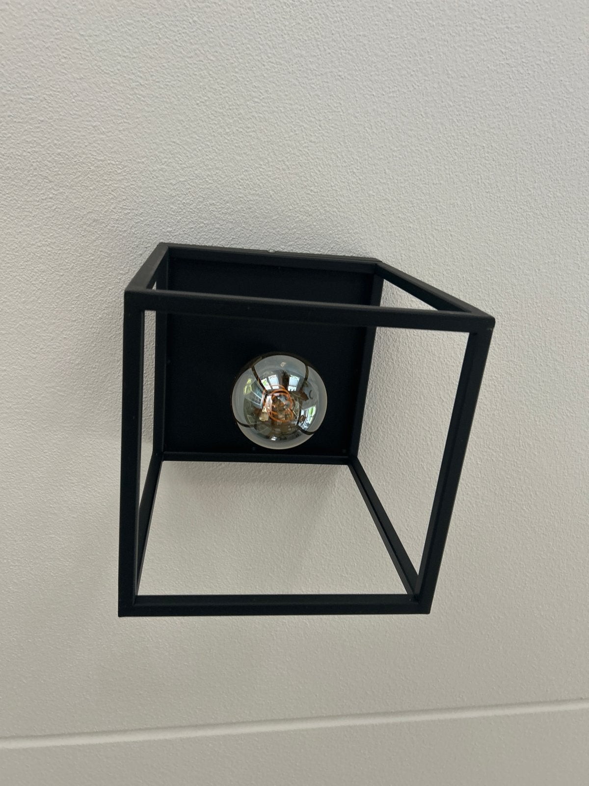 Moderne Zwarte Kubus Plafondlamp/Wandlamp, Ophalen, Zo goed als nieuw