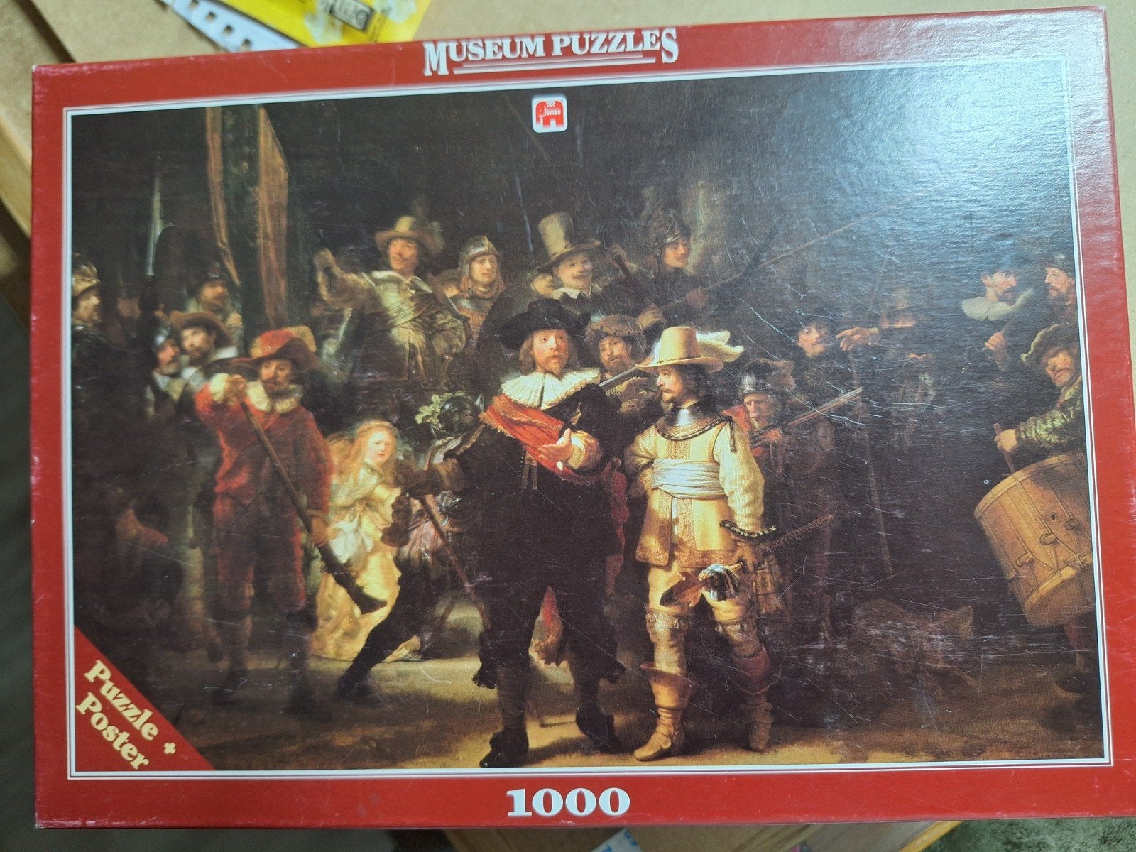 Museum Puzzel De Nachtwacht 1000 stukjes, Ophalen of Verzenden, 500 t/m 1500 stukjes, Gebruikt, Legpuzzel