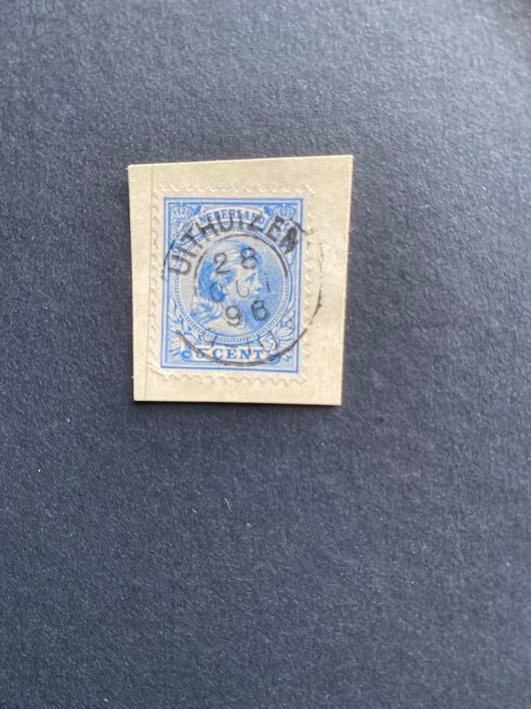 Kleinrondstempel Uithuizen op NVPH 35, Ophalen of Verzenden, T/m 1940, Gestempeld