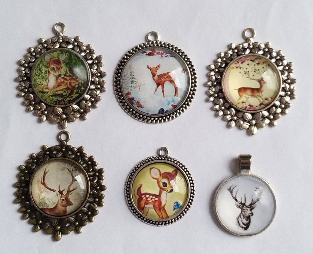 Hertjes herten bambi kettinghangers hangers, Overige materialen, Nieuw, Ophalen of Verzenden, Zilver