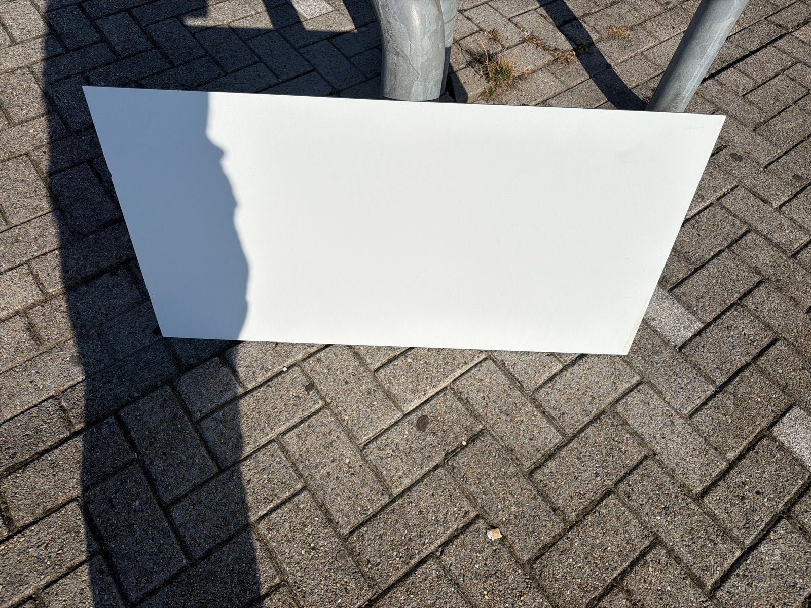 Witte HPL plaat, zo goed als nieuw, Ophalen of Verzenden, Zo goed als nieuw, HPL, 20 tot 50 mm