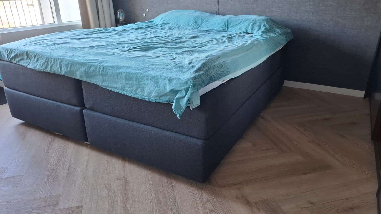 Swiss Sense bed 180x210 met pootverhogers, Ophalen, Gebruikt, 210 cm, Tweepersoons