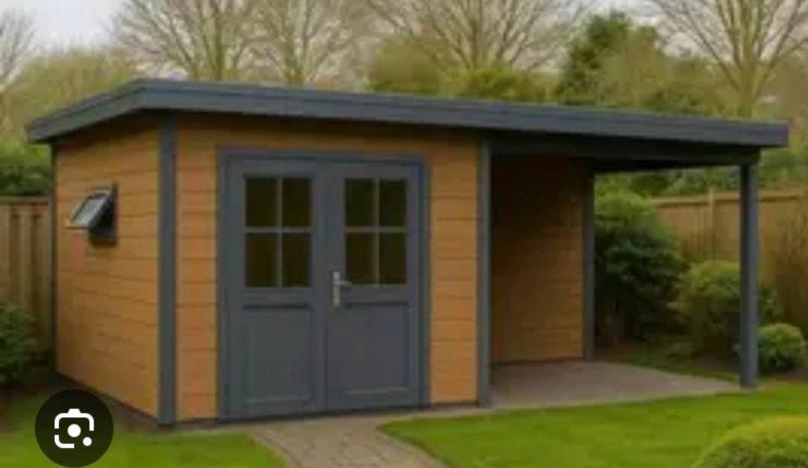 Beschadigd door storm!! Tuinhuis composiet 7x3mtr Jarmo, Tuin en Terras, Tuinhuizen, Ophalen, Kunststof, 200 tot 400 cm, Tuinhuis