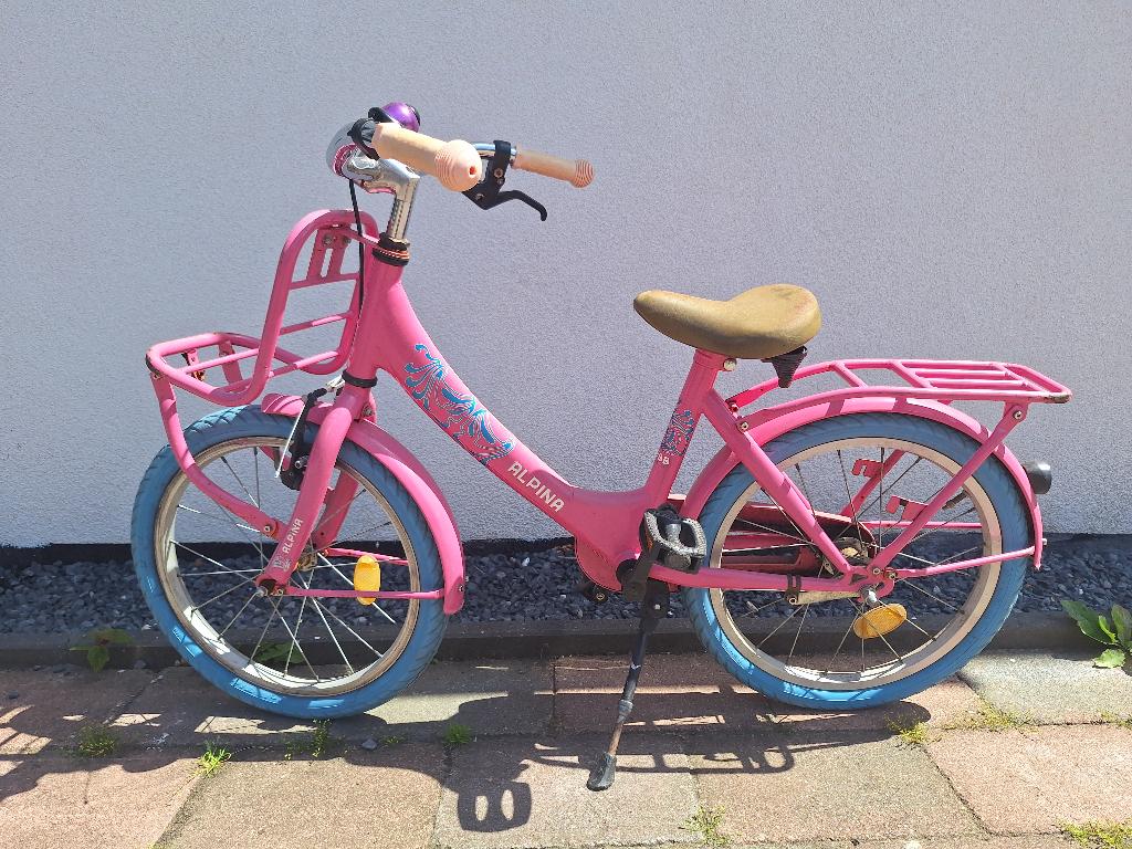 Kinderfiets, Ophalen, Terugtraprem, Alpina, 16 tot 20 inch