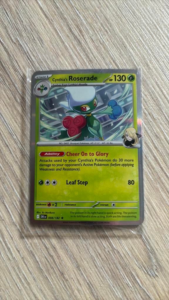 Roserade holo 008/182 Pokémon Destined Rivals, Ophalen of Verzenden, Zo goed als nieuw