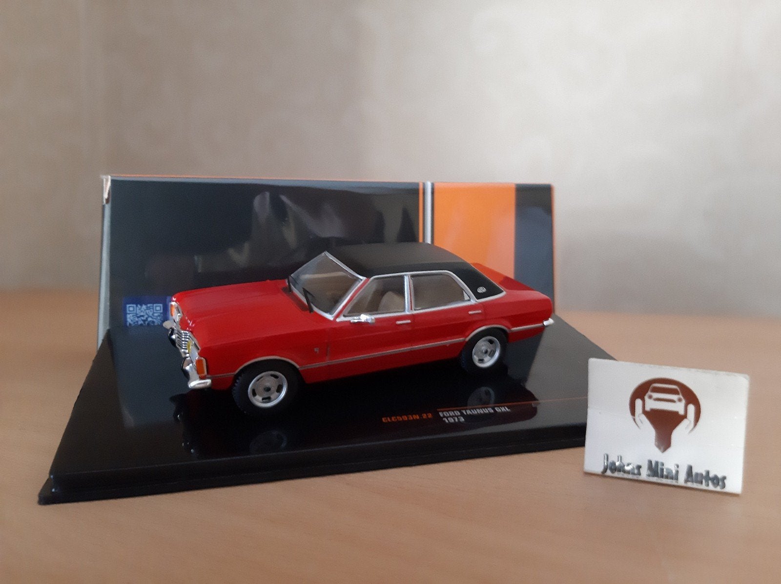 Ford Taunus TC1 GXL 1973 Rood/Zwart dak van IXO 1:43, Overige merken, Auto, IXO, Nieuw