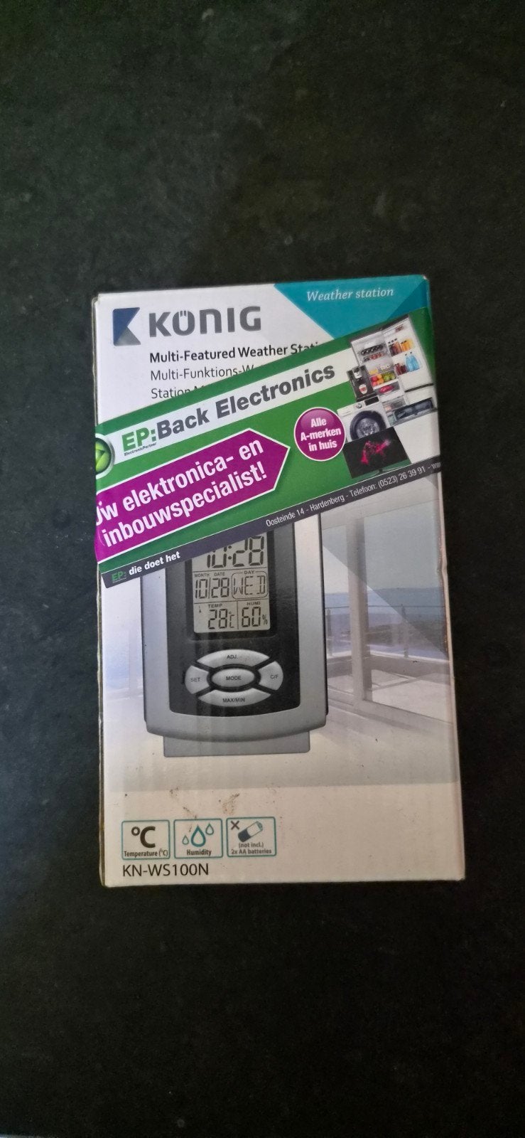 König KN-WS100N Weerstation - Nieuw in doos, Ophalen of Verzenden, Nieuw, Weerstation
