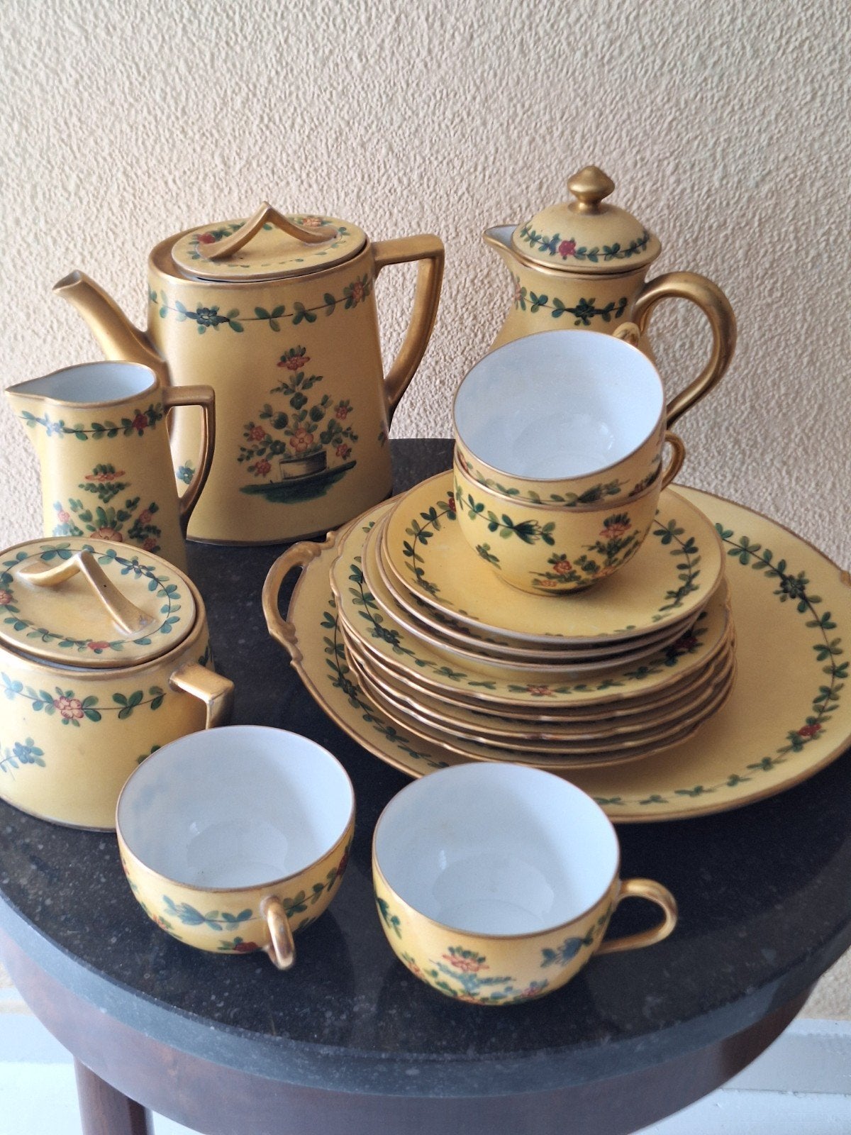 Antiek Frans servies Royal Delvaux Parijs, Ophalen