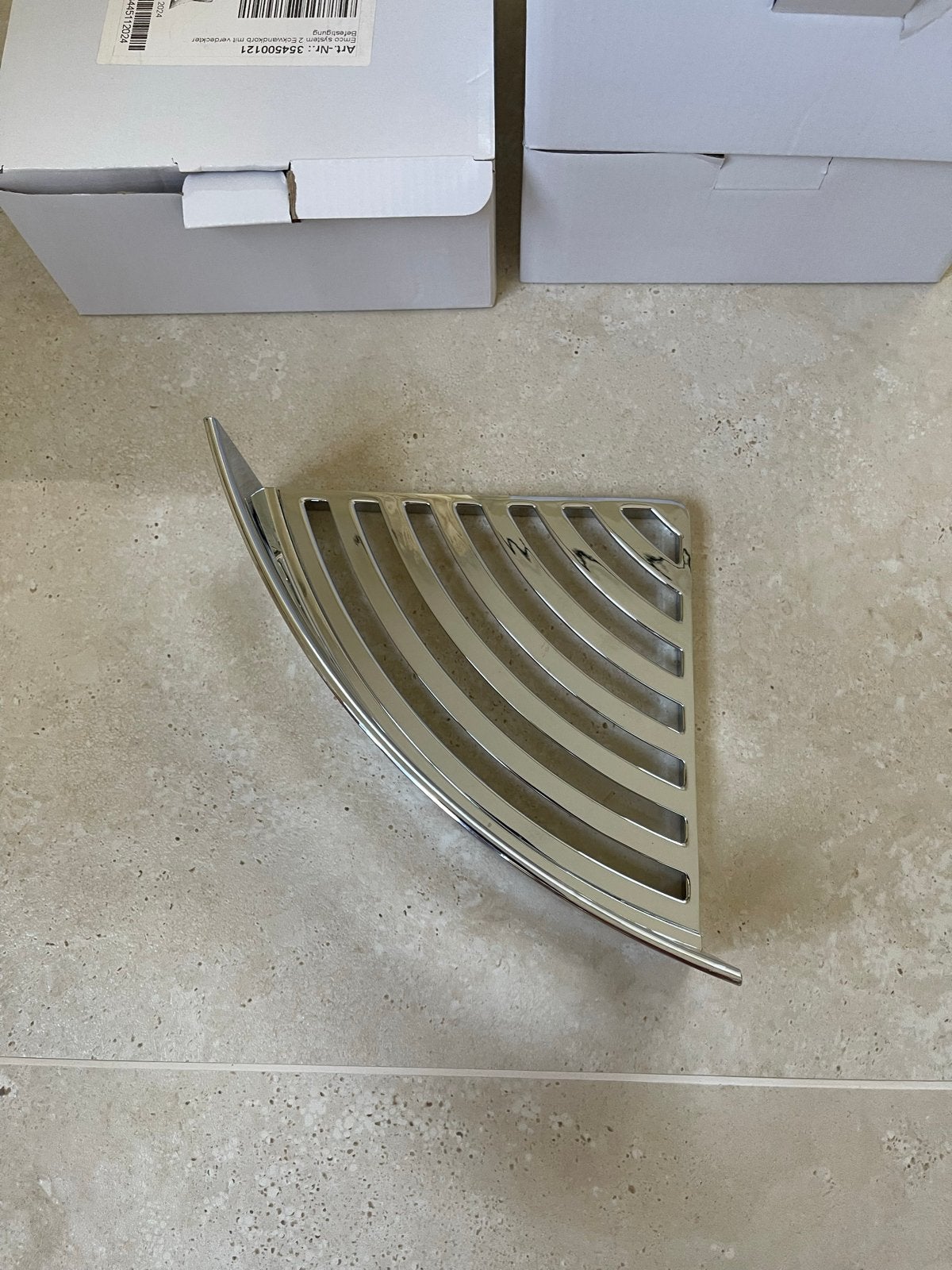 Nieuwe Emco System 2 hoekdouchemand chroom, Ophalen, Nieuw, Zilver, Douche-accessoire