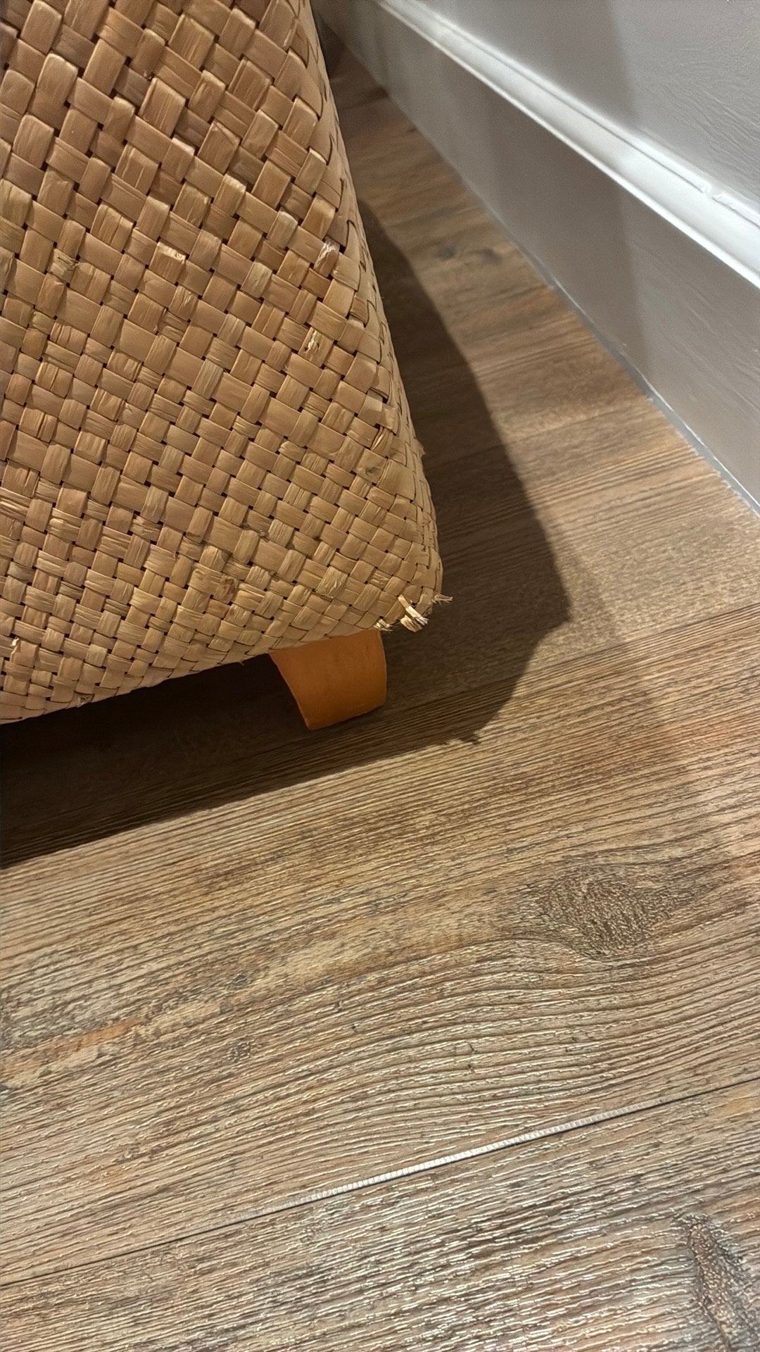 Mooie poef/bankje/rotan/riet/bambo/boho/ibiza, Ophalen, 50 tot 75 cm, Boho ibiza, Rechthoekig