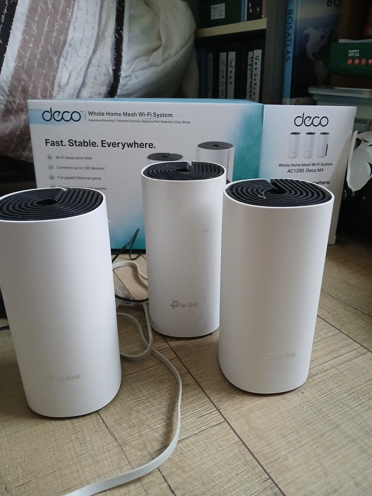 TP-Link Deco M4 AC1200 Mesh WiFi Systeem (3-pack), Computers en Software, WiFi-versterkers, Ophalen of Verzenden, Zo goed als nieuw