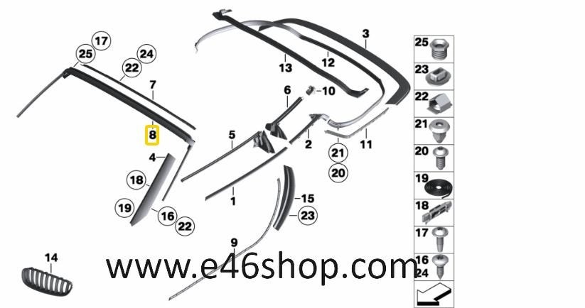 VOORRUIT RUBBER BMW Z4 E89 OE 51767192294, -, -, Nieuw, Ophalen of Verzenden